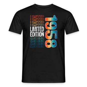 Edition limitée depuis 1958 Anniversaire Millésime 1958 - T-shirt homme - noir - Devant - AI Model Male 178 light (178cm)