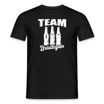 JGA Team Bräutigam Junggesellenabschied Kostüm - Männer T-Shirt - Schwarz - Vorne - AI Model Male 178 light (178cm)