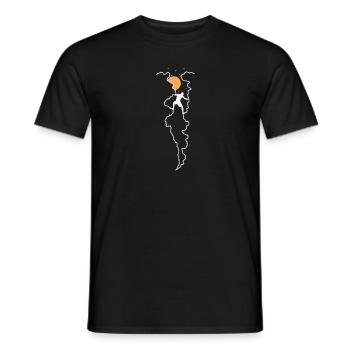 Col de montagne Escalade de bloc - T-shirt homme - noir - Devant - AI Model Male 178 light (178cm)