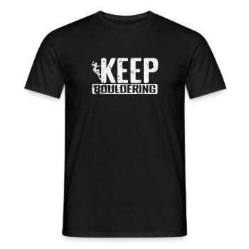 Continuez à faire de l’escalade de bloc - T-shirt homme - noir - Devant - AI Model Male 178 light (178cm)
