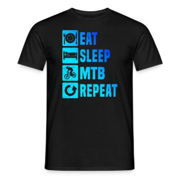 Vélo de cyclisme femme Homme Vélo de montagne - T-shirt homme - noir - Devant - AI Model Male 178 light (178cm)