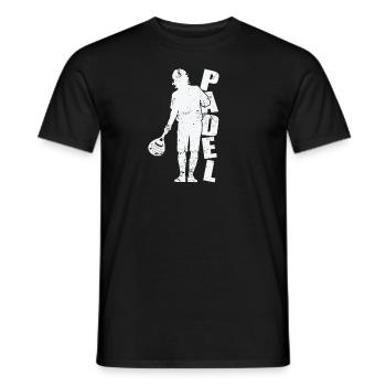 Joueur de padel avec raquette - T-shirt homme - noir - Devant - AI Model Male 178 light (178cm)