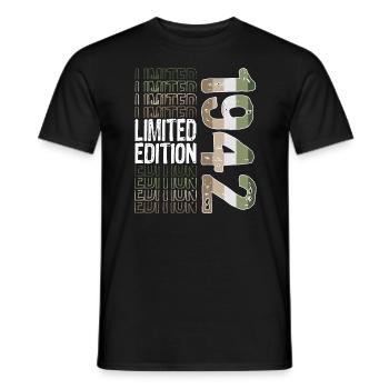Limited Edition seit 1942 Geburtstag Vintage 1942 - Männer T-Shirt - Schwarz - Vorne - AI Model Male 178 light (178cm)