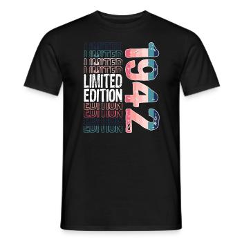 Limited Edition seit 1942 Geburtstag Vintage 1942 - Männer T-Shirt - Schwarz - Vorne - AI Model Male 178 light (178cm)