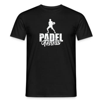 Padel Tennis Teamplay - Men's T-Shirt - black - Front - AI Model Male 178 light (178cm)