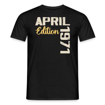 Geburtstag 53 Jahre April 1971 Geburtstagsgeschenk - Männer T-Shirt - Schwarz - Vorne - AI Model Male 178 light (178cm)
