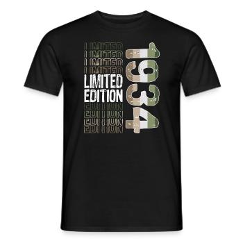 Edition Limitée Depuis 1934 Anniversaire Millésime 1934 - T-shirt homme - noir - Devant - AI Model Male 178 light (178cm)