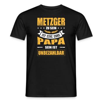 Metzger Zu Sein Eine Ehre Papa Sein Unbezahlbar - Männer T-Shirt - Schwarz - Vorne - AI Model Male 178 light (178cm)