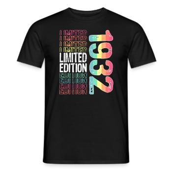Edition limitée depuis 1932 Anniversaire Millésime 1932 - T-shirt homme - noir - Devant - AI Model Male 178 light (178cm)