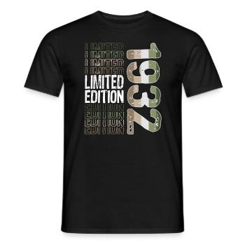 Edition limitée depuis 1932 Anniversaire Millésime 1932 - T-shirt homme - noir - Devant - AI Model Male 178 light (178cm)