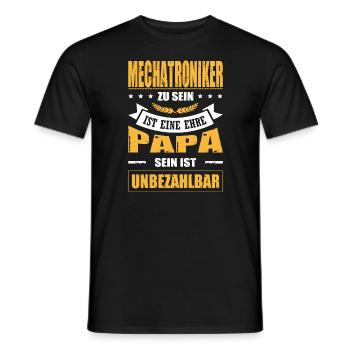 Mechatroniker Sein Eine Ehre Papa Sein Unbezahlbar - Männer T-Shirt - Schwarz - Vorne - AI Model Male 178 light (178cm)