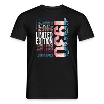 Édition limitée depuis 1930 anniversaire Vintage des années 1930 - T-shirt homme - noir - Devant - AI Model Male 178 light (178cm)