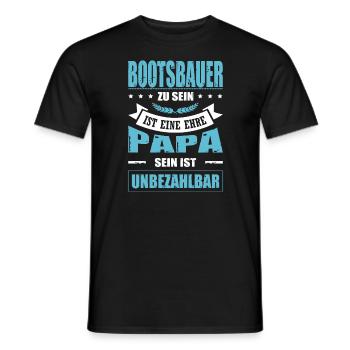 Bootsbauer Zu Sein Eine Ehre Papa Sein Unbezahlbar - Männer T-Shirt - Schwarz - Vorne - AI Model Male 178 light (178cm)