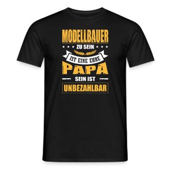 Modellbauer Sein Eine Ehre Papa Sein Unbezahlbar - Männer T-Shirt - Schwarz - Vorne - AI Model Male 178 light (178cm)