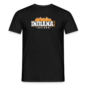 Indianapolis, ville de l’Indiana aux États-Unis - T-shirt homme - noir - Devant - AI Model Male 178 light (178cm)