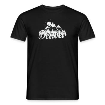 Denver Colorado Stadt in den USA - Männer T-Shirt - Schwarz - Vorne - AI Model Male 178 light (178cm)