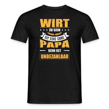Wirt Zu Sein Ist Eine Ehre Papa Sein Unbezahlbar - Männer T-Shirt - Schwarz - Vorne - AI Model Male 178 light (178cm)