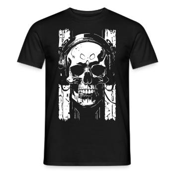 Crâne - T-shirt homme - noir - Devant - AI Model Male 178 light (178cm)