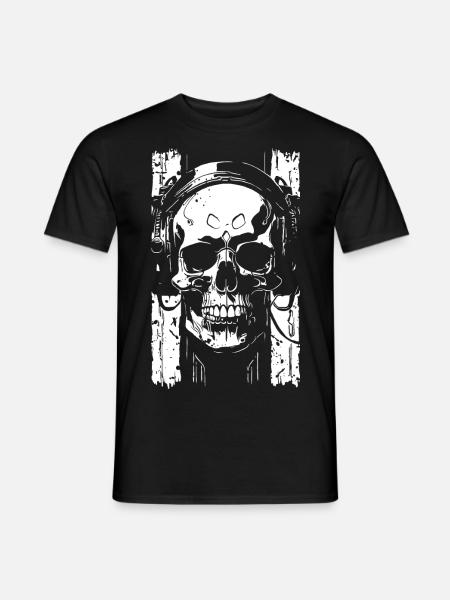 Totenkopf - Männer T-Shirt - Schwarz