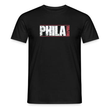 Philadelphia Stadt im Bundesstaat Pennsylvania - Männer T-Shirt - Schwarz - Vorne - AI Model Male 178 light (178cm)