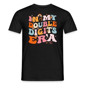 In My Double Digits Era 10 Year Old 10th Birthday - Men's T-Shirt - black - Front - AI Model Male 178 light (178cm)