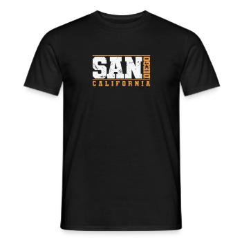 San Diego California Stadt in den USA - Männer T-Shirt - Schwarz - Vorne - AI Model Male 178 light (178cm)