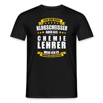 Ich Bin Kein Klugscheisser Chemielehrer Lehrer - Männer T-Shirt - Schwarz - Vorne - AI Model Male 178 light (178cm)