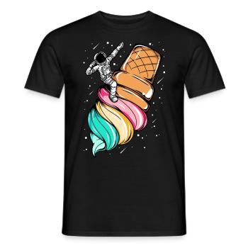 Astronaute glace space - T-shirt homme - noir - Devant - AI Model Male 178 light (178cm)