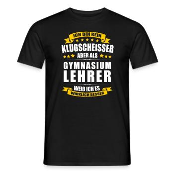 Ich Bin Kein Klugscheisser Gymnasiumlehrer Lehrer - Männer T-Shirt - Schwarz - Vorne - AI Model Male 178 light (178cm)