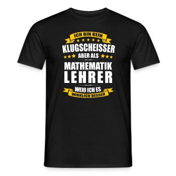 Ich Bin Kein Klugscheisser Mathematiklehrer Lehrer - Männer T-Shirt - Schwarz - Vorne - AI Model Male 178 light (178cm)