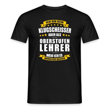 Ich Bin Kein Klugscheisser Oberstufenlehrer Lehrer - Männer T-Shirt - Schwarz - Vorne - AI Model Male 178 light (178cm)