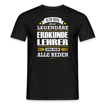 Ich Bin Dieser Legendäre Erdkundelehrer Lehrer - Männer T-Shirt - Schwarz - Vorne - AI Model Male 178 light (178cm)