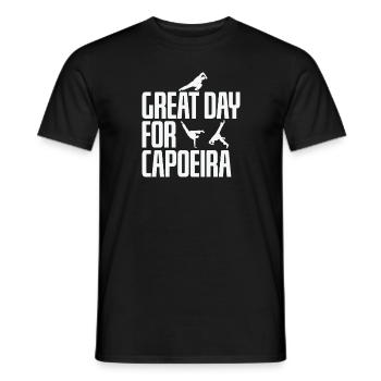 Great Day for Capoeira Martial Dance - Men's T-Shirt - black - Front - AI Model Male 178 light (178cm)