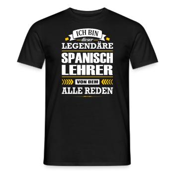 Ich Bin Dieser Legendäre Spanischlehrer Lehrer - Männer T-Shirt - Schwarz - Vorne - AI Model Male 178 light (178cm)