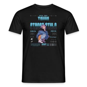 Tokyo Streetwear - Men's T-Shirt - black - Front - AI Model Male 178 light (178cm)