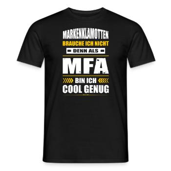 Markenklamotten Brauche Ich Nicht MFA Abschluss - Männer T-Shirt - Schwarz - Vorne - AI Model Male 178 light (178cm)