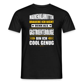 Markenklamotten Brauche Ich Nicht Gastroenterologe - Männer T-Shirt - Schwarz - Vorne - AI Model Male 178 light (178cm)