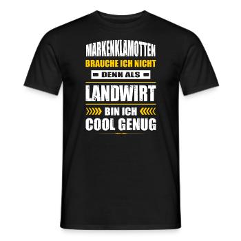 Markenklamotten Brauche Ich Nicht Landwirt Traktor - Männer T-Shirt - Schwarz - Vorne - AI Model Male 178 light (178cm)