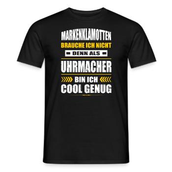 Markenklamotten Brauche Ich Nicht Uhrmacher - Männer T-Shirt - Schwarz - Vorne - AI Model Male 178 light (178cm)