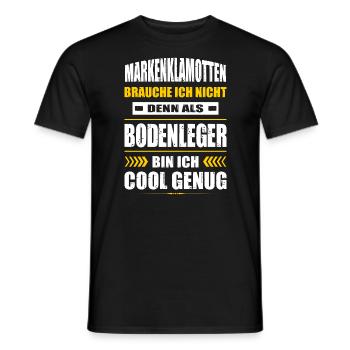 Markenklamotten Brauche Ich Nicht Bodenleger - Männer T-Shirt - Schwarz - Vorne - AI Model Male 178 light (178cm)