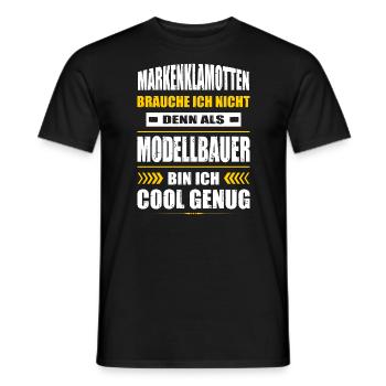 Markenklamotten Brauche Ich Nicht Modellbauer - Männer T-Shirt - Schwarz - Vorne - AI Model Male 178 light (178cm)