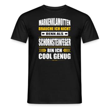 Markenklamotten Brauche Ich Nicht Schornsteinfeger - Männer T-Shirt - Schwarz - Vorne - AI Model Male 178 light (178cm)