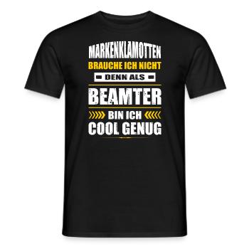 Markenklamotten Brauche Ich Nicht Beamter Beamte - Männer T-Shirt - Schwarz - Vorne - AI Model Male 178 light (178cm)