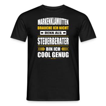 Markenklamotten Brauche Ich Nicht Steuerberater - Männer T-Shirt - Schwarz - Vorne - AI Model Male 178 light (178cm)