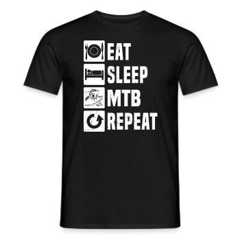 MTB Women Mountain Bike Men Cycling Mountainbik - Men's T-Shirt - black - Front - AI Model Male 178 light (178cm)