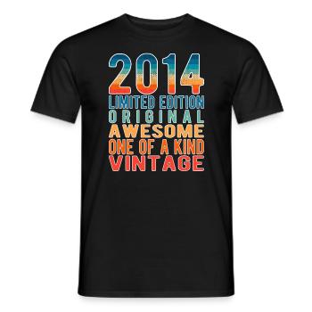 Limited Edition Since 2014 Birthday Vintage 2014 - Men's T-Shirt - black - Front - AI Model Male 178 light (178cm)