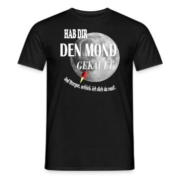 MOON BOUGHT - Men's T-Shirt - black - Front - AI Model Male 178 light (178cm)