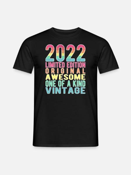 Limited Edition seit 2022 Geburtstag Vintage 2022 - Männer T-Shirt - Schwarz