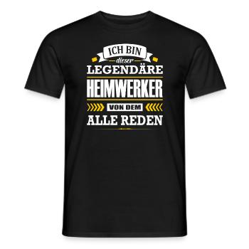 Dieser Legendäre Heimwerker Von Dem Alle Reden - Männer T-Shirt - Schwarz - Vorne - AI Model Male 178 light (178cm)