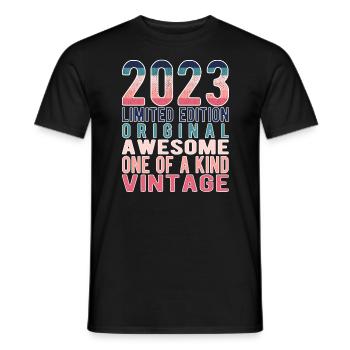 Limited Edition since 2023 Birthday Vintage 2023 - Men's T-Shirt - black - Front - AI Model Male 178 light (178cm)